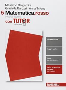 Copertina di Matematica.rosso 2ed. - Volume 5 Con Tutor (ldm)