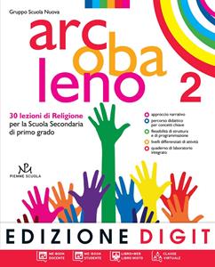 Copertina di Arcobaleno Vol 2+quad.di Lab. 2+ Me-book  Ed. Digit